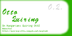 otto quiring business card