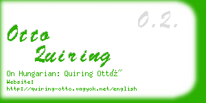otto quiring business card